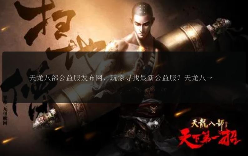 天龙八部公益服发布网站：资源丰富、持续更新，满足不同玩家需求